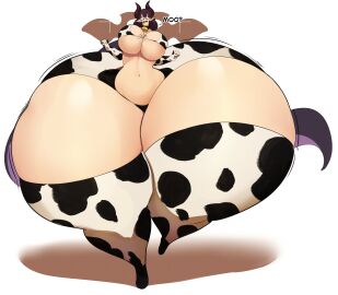 1girls ass ass_bigger_than_body ass_bigger_than_head ass_bigger_than_torso ass_body breasts carlosgizza colossal_ass cow_print enormous_breasts female giantess hyper hyper_ass hyper_breasts solo_female tagme talking text
