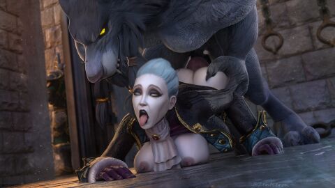 1boy 1girls 3d age_difference ahe_gao ass big_breasts blizzard_entertainment breasts female groping groping_ass human human_(world_of_warcraft) interspecies katherine_proudmoore large_ass large_breasts light-skinned_female light_skin male milf older_female pussy sex thick_thighs vaginal_penetration vaginal_sex warcraft white_hair worgen world_of_warcraft zentaeron