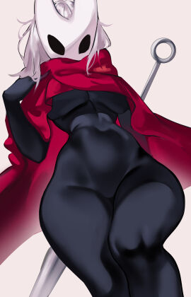 1girls 2d ass belly big_ass big_breasts big_butt big_thighs bodysuit breasts butt cape cloak female female_only forest hollow_knight hollow_knight:_silksong hornet hornet_(hollow_knight)_(cosplay) huge_ass huge_breasts huge_thighs human humanization humanized jpeg long_hair looking_at_viewer mask suliavtuber thick_thighs thighs white_background white_hair