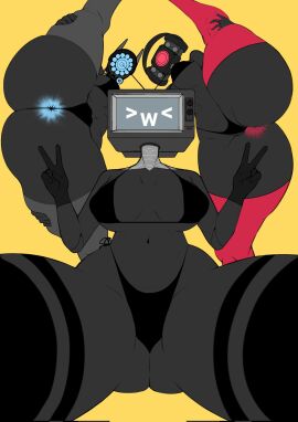 2d 3girls anus ass big_ass big_breasts big_thighs brainrot breasts camerawoman_(skibidi_toilet) cathy_(skibidi_toilet) double_v down_view fat_ass female female_only legs_up low-angle_view multiple_females multiple_girls peace_sign penpen_(artist) presenting presenting_hindquarters screen_face skibidi_toilet speakerman_(skibidi_toilet) speakerwoman spread_legs spreading squatting trio tv_head tv_woman_(skibidi_toilet) womans_trio_(skibidi_toilet)