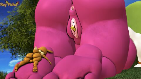 anthro anus balls bent_over bodily_fluids clitoris cum dr.ivopingasnik eevee ejaculation feet female furry generation_1_pokemon generation_2_pokemon generation_7_pokemon genital_fluids genitals group hi_res humanoid male nintendo penis pichu pokemon pokemon_(species) pussy pussy_ejaculation roythepichu size_difference steenee trio unbirthing vaginal_fluids vaginal_penetration vore