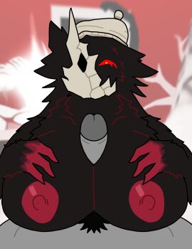 1boy 1girls beat_banger big_breasts big_penis boobjob breasts burntkebab female folly_(regretevator) fur furry male monster_girl penis pubes pubic_hair regretevator roblox roblox_game self_upload straight tagme titjob