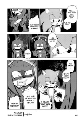 absurd_res angel_island blush blush_lines clothed clothing codyf0xx comic echidna echinda_penis english_text footwear forest forest_background gloves greyscale handwear hi_res knuckles_the_echidna male mammal manga_style master_emerald monochrome monotreme nature nature_background partially_clothed penis plant sega shoes shrine sonic_(series) sonic_the_hedgehog sonic_the_hedgehog_(series) text tree