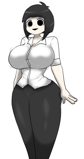 1girls breasts enigi09 female female_focus fukurogi_nodoka large_breasts light-skinned_female light_skin monster_of_absolute_evil thick_thighs thighs wide_hips woman zettai_aku_no_kaibutsu