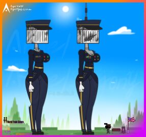 9/11 agonywelds angelsagony anthro ass breasts building buildings controversial controversy deki female male military military_uniform never_forget offensive sketch skyraperrule34 smaller_male taller_female tenna_(angelsagony) thick_ass thick_thighs thighs twin_towers wide_hips worldtradesisters