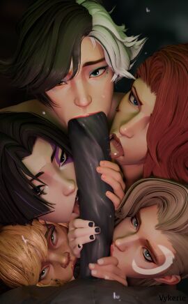 1boy 3d 5girls avengers black_body black_widow_(marvel) black_widow_(marvel_rivals) blowjob cloak_and_dagger cock_worship collaborative_fellatio dagger_(marvel) dagger_(marvel_rivals) doreen_green female light-skinned_female light_skin luna_snow luna_snow_(marvel_rivals) male marvel marvel_comics marvel_rivals natasha_romanoff penis psylocke psylocke_(sai) psylocke_(vengeance) seol_hee sixsome spider-man_(series) squirrel_girl_(marvel) squirrel_girl_(marvel_rivals) tandy_bowen venom_(marvel) venom_(marvel_rivals) vykerie x-men