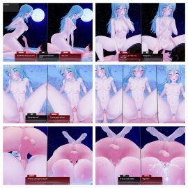 1boy 1girls 3d balls beach big_balls big_penis breasts cum cum_in_pussy cum_inside doki_doki_literature_club fan_character female female_on_top gomgom human human_only koikatsu libitina_(doki_doki_literature_club!) light-skinned_female light-skinned_male light_skin male male_pov mc_(doki_doki_literature_club!) moon night nude nude_female nude_male penetration penis pov pussy sex straight testicles thick_thighs vaginal white_eyes white_hair