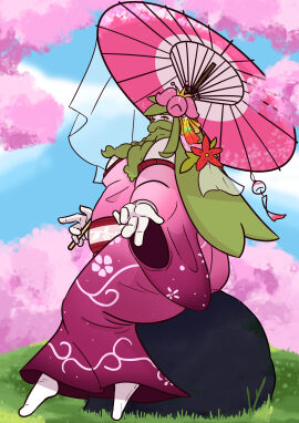 bara beard cherry_blossoms daddy elegant fat fat_male flower gay grass_field grass_type kimono male male_only moustache pogaydad pokemon pokemon_(species) sakura umbrella yaoi