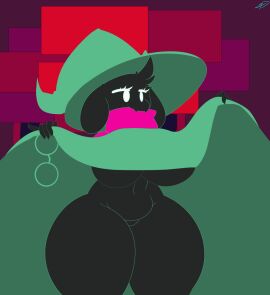 black_body black_fur breasts deltarune ralsei ralsei_(deltarune) ralsei_with_black_fur rule_63 thick_thighs toby_fox toby_fox_(copyright)