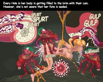 1girls 3monsters anal ass blackguard blonde_hair blush breasts cave cervical_penetration cervix closed_eyes cross_section cum cum_in_ass cum_in_intestines cum_in_mouth cum_in_pussy cum_in_throat cum_in_uterus cum_inside deep_penetration deepthroat defeated defeated_heroine english_text fellatio female fertilization from_behind human impregnation insectophilia internal_view interspecies interspecies_impregnation long_hair male metroid monster monster_on_female nintendo open_mouth oral ovum penetration penis pussy restrained samus_aran size_difference sperm_cell spread_legs throat_bulge triple_penetration unconscious unconscious_female uterus vaginal_penetration vaginal_sex x-ray