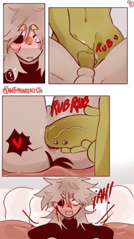2boys ahe_gao argentina_(countryhumans) brazil_(countryhumans) comic comic_page countryhumans couple gay kinky_naty male married_couple penis piercing piercings rubbing_penis rubbing_penis_on_ass