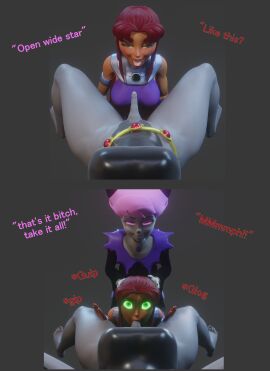 3d blowjob blowjob_face dc dc_comics female female_on_futa femdom futa_on_female futanari handjob heperson heroine intersex jinx_(dc) leotard miniskirt penis rachel_roth raven_(dc) skirt sleeping small_penis starfire starfire_(teen_titans) sucking teen_titans thick_thighs thighs