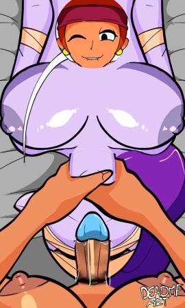 amber_(brawl_stars) animated big_breasts bouncing_breasts deep_blowjob deepthroat emz_(brawl_stars) fellatio futa_on_female futanari hand_on_neck huge_breasts intersex laying_on_back laying_on_bed pov saliva saliva_trail skull_fucking smiling sword_swallowing_position tagme tongue_out upside-down video