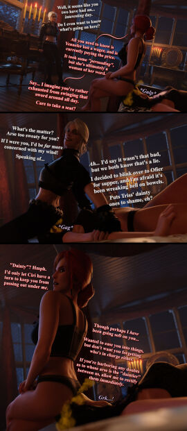 3d ass ciri comic facesitting fart fart_in_mouth farting_in_face farting_in_mouth female female_only humiliation lezdom mouth_fart test715 the_witcher_(series) triss_merigold yennefer