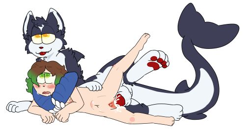 absurd_res alpha_channel balls bodily_fluids chance2pounce cum cum_inside cuntboy digital_media_(artwork) drooling duo fakemon fan_character feral genital_fluids genitals hi_res human human_on_feral intersex interspecies looking_pleasured lying male male/male mammal mastectomy_scar nintendo nude on_side penetration penis pokefarm pokemon pokephilia pussy saliva sex simple_background stomach_bulge taur transparent_background vaginal_penetration zoophilia