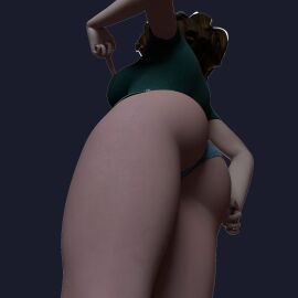 3d ass aunt aunt_cass big_ass big_breasts big_butt big_hero_6 big_thighs blender breasts cass_hamada crop_top denim denim_shorts dress female green_crop_top hotpants marvel marvel_comics mgsnak239 micro_shorts microshorts mini_shorts minishorts short_shorts shorts