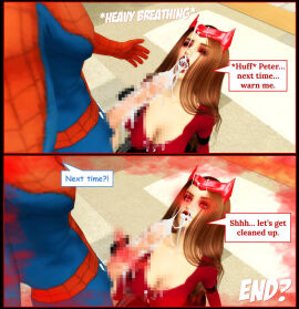 1boy 1girls after_sex ass athletic athletic_female athletic_male avengers big_ass big_breasts blowjob bottom_heavy breasts bust busty censored chest comic cum cum_in_mouth cum_on_face curvy digital_media_(artwork) ejaculation facial fellatio female female_focus fit fit_female fit_male hero heroine hips hourglass_figure huge_ass huge_breasts human large_ass large_breasts legs light-skinned_female light-skinned_male light_skin lips male male/female marvel marvel_comics mature mature_female milf mother mutant_(marvel) oral oral_sex orgasm outercourse peter_parker pof3445 scarlet_witch slim_waist sorceress spider-man spider-man_(series) story straight superhero superheroine thick thick_hips thick_legs thick_thighs thighs top_heavy voluptuous waist wanda_maximoff wide_hips witch