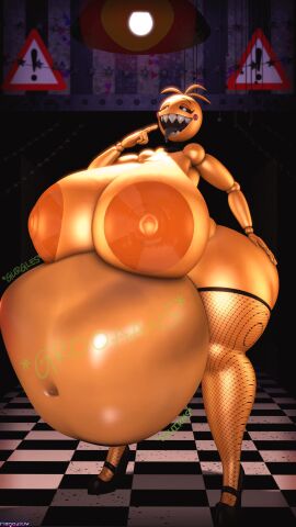 1girls 3d 3d_(artwork) android_girl animatronic ass big_belly breasts chica_(fnaf) digestion female female_only five_nights_at_freddy's five_nights_at_freddy's_2 huge_ass huge_belly huge_breasts huge_thighs mega2109 sharp_teeth struggling_prey tagme toy_chica_(cyanu) toy_chica_(fnaf) vore vore_belly yellow_skin