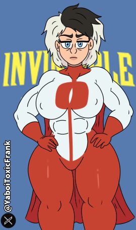 big_breasts breasts female genderswap genderswap_(mtf) grey_hair invincible invincible_(tv_series) milf muscular muscular_female omni-man omni-woman rule_63 self_upload superheroine yaboitoxicfrank