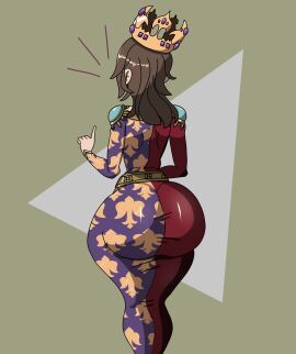 1girls 2d ass ass_focus big_ass bubble_ass bubble_butt civilization civilization_vi crabla crown female female_only history hourglass_figure jadwiga poland police public_domain queen royalty solo solo_female