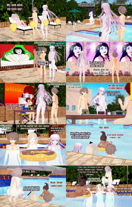 1boy 3d 6girls asahina_aoi ass barefoot blonde_hair breasts brown_hair celestia_ludenberg censored_to_uncensored chabashira_tenko completely_nude convenient_censoring danganronpa danganronpa:_trigger_happy_havoc donut_pool_toy english_text female grey_hair hair_censor human innertube junko_enoshima kirigiri_kyouko koizumi_mahiru long_hair maizono_sayaka male male_nipples multiple_females multiple_girls naegi_makoto naked_gloves nanami_chiaki navel nipples nude nude_female nude_male nudist owari_akane partially_submerged penis ponytail pool pussy retropunch short_hair sonia_nevermind swimming_pool text tsumiki_mikan twintails white_hair