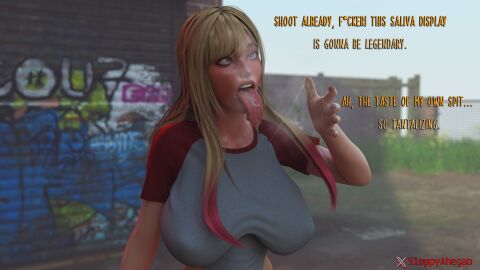 1girls 3d ahe_gao ahegao_face ass ass_focus big_ass big_breasts big_butt big_nipples breasts breath breathing drool drooling drooling_tongue english_text female female_only fingering human kitagawa_marin mouth_gag open_mouth sloppyahegao solo sono_bisque_doll_wa_koi_wo_suru spit text throat_fuck