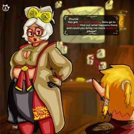 bbw big_belly chubby chubby_female ediun fat female glasses link_(tears_of_the_kingdom) nintendo nintendo_switch obese purah purah_(tears_of_the_kingdom) round_glasses sequence tears_of_the_kingdom the_legend_of_zelda the_legend_of_zelda:_tears_of_the_kingdom weight_gain