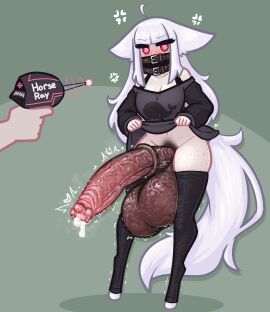 1futa anger_symbol animal_ears animal_genitalia animal_genitalia_on_humanoid animal_penis balls balls_expansion balls_growth balls_growth_(enlargement) bangs belt belt_buckle big_balls body_modification bottomless breasts cat_ears cat_girl catgirl clothed clothing erection female fluffy_tail futa_focus futanari genital_expansion genital_growth genital_growth_(enlargement) gigantic_balls gigantic_penis gigantic_testicles horny horny_futa horsecock horsecock_futa horsecock_on_humanoid humanoid intersex kemonomimi light-skinned_futa light_skin limebreaker long_hair mask medial_ring original partially_clothed penis penis_expansion penis_growth penis_growth_(enlargement) penis_modification qaitlynne ray_gun shirt_lift skindentation solo_focus standing tail testicles thigh_highs thighhighs transformation veiny_balls veiny_penis veiny_testicles