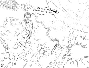 angry angry_face breasts covering_breasts covering_crotch female gilf invincible long_hair mad no_genitals_shown older_female ripped_clothing thula viltrumite