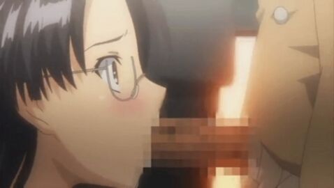 close-up fellatio female glasses male oral penis straight