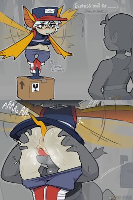 anthro ass ass_focus ass_grab cunnilingus dubious_consent eating_pussy female female/female larger_female original pussy shortstack star_rifle sweat wet wet_pussy yuri