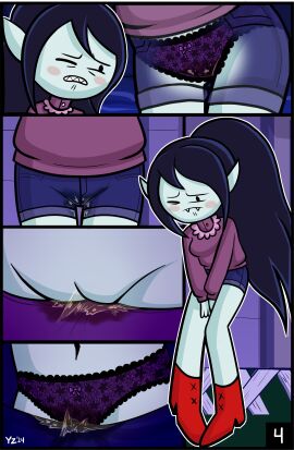 adventure_time bladder close-up close_up comic_page female goth_panties have_to_pee inside_view lingerie marceline night omorashi panties panty_pov peeing peeing_self purple_panties pussy urinating urinating_female urination urine wetting wetting_self yellowzonemx