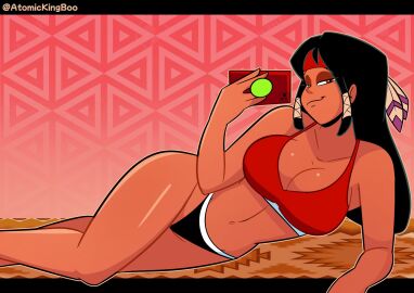 1girls atomickingboo bethany_hummingbird big_breasts breasts busty curvaceous curvy curvy_figure digital_media_(artwork) female hips hourglass_figure huge_breasts large_breasts legs native_american oc original original_character short_hair thick_thighs thighs voluptuous wide_hips