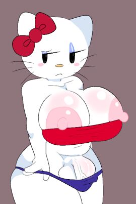 1futa 2024 2d animal_ears anthro areolae balls big_breasts blue_panties bow breasts bulge closed_mouth clothed clothing color erect_nipples erection frown furry futa_only futanari hello_kitty hello_kitty_(character) hello_kitty_(series) intersex kitty_white large_areolae large_breasts looking_at_viewer nipples panties penis revealing_clothes sanrio savagensfw simple_background solo solo_futa tagme thick_thighs thighs thumb_in_waistband vein veiny_penis whiskers white_body white_fur wide_hips