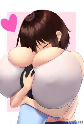 1girls breast_smother grok huge_breasts short_hair tagme video