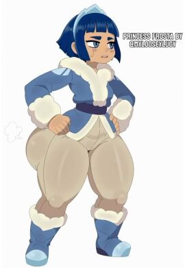 aged_up animated ass blue_eyes blue_hair blush bubble_butt cameltoe frosta_(she-ra) mylooseylucy plump plump_ass she-ra_and_the_princesses_of_power sound tagme thick thick_ass thick_thighs video