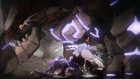 1boy 1boy1girl 1girls bestiality cum cum_in_pussy cum_inside female genshin_impact geovishap imminent_penetration keqing_(genshin_impact) male male/female monster monster_on_female size_difference tagme vishap_(genshin_impact) zoophilia