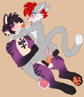 anthro anus bodily_fluids canid canine cosmic_shroomie cowgirl_position darkmoon_kat duo felid feline female fox french_kissing from_front_position genitals intimate kissing knot knotted_penis male male/female mammal messy_kiss on_bottom on_top penetration penile penile_penetration penis penis_in_pussy pussy romantic romantic_ambiance saliva saliva_on_tongue saliva_string sensual sex vaginal_penetration wigglysenpai