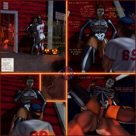 69_(number) artfuck artfuck2025 barn baseball_cap baseball_uniform big_clit big_clitoris biting_finger biting_own_finger bodysuit bodysuit_aside boob_window bunny_ears chance_selby circumcised circumcised_penis comic corn_maze costume costumes cunnilingus facepaint facial_hair facial_stubble fondling_pussy gay gay_male goatee grabbing_crotch grabbing_pussy grabbing_wrist groping_crotch groping_pussy halloween halloween_costume halloween_decoration halloween_theme high_res high_resolution impending_penetration impending_sex jack-o'-lantern leaning_against_wall legs_spread legs_spread_open m/m male male/male male_focus male_only margarita_selby moonlight muscular_male night night_sky nose oc oral oral_sex original_character outside outside_sex penis_between_legs penis_through_legs pinned_against_wall pinned_to_wall pumpkin pumpkins rabbit_ears segapop551 skeleton_costume spread_legs spread_pussy text top_surgery_scars trans trans_boy trans_man transmale transman transmasc vernon_ward