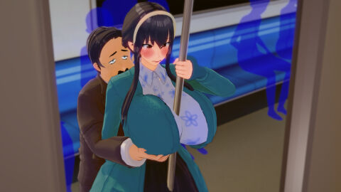 1girls 3d alternate_breast_size breasts female human male murdoch_swan spy_x_family yor_briar yor_forger