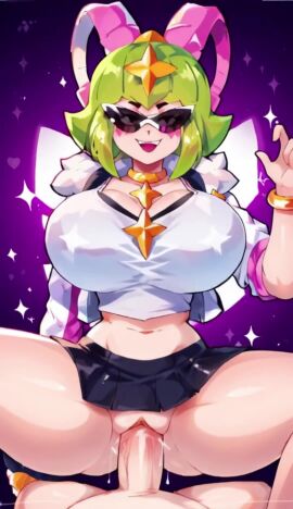 ai_generated green_hair melodie_(brawl_stars) melodielooovee sex sound tagme vaginal_sex video