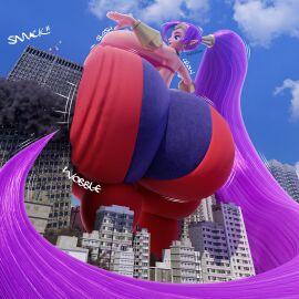 1girls 3d 3d_(artwork) 3d_model artist_logo artist_name ass ass_focus ass_jiggle backview belly_dancer belly_dancer_outfit big_ass big_breasts big_butt black_collar blender blue_eyes bracelet bracelets breasts bubble_ass bubble_butt building building_destruction buildings butt_jiggle city city_destruction clothed cloudy_sky collar destroying destruction earring earrings enormous_ass enormous_breasts enormous_butt enormous_thighs fat_ass fat_butt female genie genie_girl giant_ass giant_breasts giantess gigantic_ass gigantic_breasts gigantic_butt gigantic_female gold_bracelet gold_earring gold_earrings half_genie huge_ass huge_breasts huge_butt humanoid hyper hyper_ass hyper_breasts hyper_butt hyper_giantess impact_lines long_hair maskedtreasure massive_ass massive_breasts massive_butt massive_hips massive_thighs pointy_ear pointy_eared pointy_eared_humanoid pointy_ears ponytail purple_eyebrows purple_hair red_pants round_ass round_butt shantae shantae_(character) skyscraper slosh sloshing_breasts smack smacking smile solo solo_female standing thick_thighs video_game_character wayforward wide_hips wobble wobbling_ass wobbling_butt