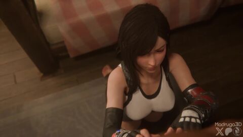 1boy 1girls 3d animated areolae blowjob blowjob_face breast breasts dark-skinned_male dark_skin fellatio final_fantasy final_fantasy_vii indoors interracial jiggle jiggling_breasts light-skinned_female light_skin madrugasfm missionary_position nipples no_sound oral oral_sex sucking sucking_penis tagme tifa_lockhart vagina vaginal_penetration vaginal_sex video