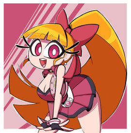 1girls 2024 2024s absurd_res absurdres accessory aged_up blossom_(powerpuff_girls) bow breasts cartoon_network cleavage clothed clothing digital_drawing_(artwork) digital_media_(artwork) earring earrings eyelashes female female_focus female_only fingerless_gloves gloves hair_accessory hair_ribbon hi_res human human_female light-skinned_female light_skin long_hair long_orange_hair miniskirt momoko_akatsutsumi nelljoestar open_mouth open_smile orange-haired_female orange_hair pink-eyed_female pink_eyes pink_miniskirt pink_ribbon pink_skirt powerpuff_girls powerpuff_girls_z ribbon skirt smile smiling_at_viewer solo solo_female solo_focus teeth thick_thighs thighs tongue