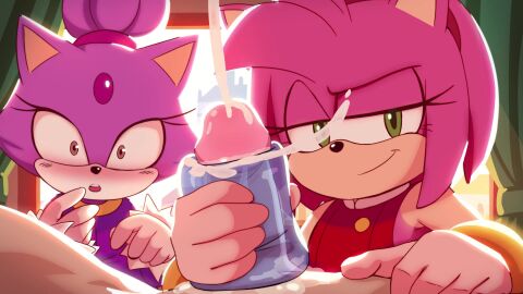 1boy 2d 2d_animation 2girls amy_rose amy_rose_(boom) animated anthro anthro_on_human aroused assisted_masturbation big_penis blaze_the_cat blush blushing_female bodily_fluids boneofarc catgirl clothed clothing cute dominant_female embarrassed eye_contact eyelashes feline female female_on_human femdom fleshlight furry furry_female gloved_handjob gloves green_eyes handjob handjob_w/sex_toy hedgehog horny human human_male interspecies jacking_off longer_than_30_seconds looking_at_viewer male male_human/female_anthro male_on_anthro mammal mammal_humanoid multiple_girls outercourse patreon patreon_logo patreon_username penis pink_fur pink_hair pov pov_eye_contact purple_fur rodent sex_toy smile smiling smirk smug smug_face sonic_(series) sound straight submissive submissive_male tagme video watching wet white_gloves yellow_eyes