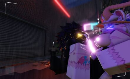 0_dx 3d alley anal artist_request bodily_fluids closed_eyes cum cum_on_face drawn_over felid feline female genital_fluids genitals glowing glowing_genitalia group heart_symbol horn machine male male/female mammal protogen roblox robloxian source_request tagme trio