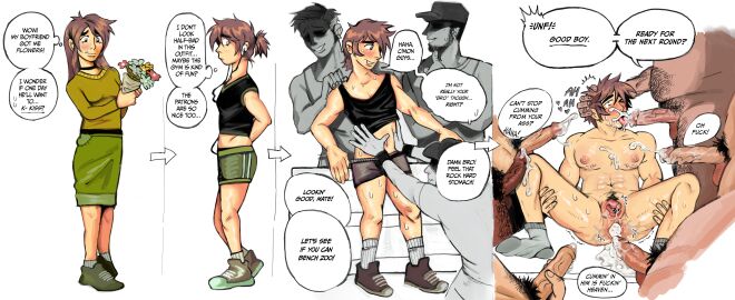 ahe_gao anal anal_sex ass balls big_clitoris blowjob blush clitoris clitoris_growth comic corruption cum cum_in_ass cum_inside cuntboy cuntboy/male cuntboy_focus cuntboy_transformation cute_male dialogue female female_to_cuntboy foreskin free_use fti_transformation ftm_transformation gangbang gaping gaping_anus gay gay_domination genital_growth gym gym_clothes gym_uniform intersex male male/male masculinization mind_break multiple_boys multiple_males muscle_growth muscles nipples nonconsensual penis pussy questionable_consent sequence tagme_(artist) tdick tongue tongue_out topless transformation uncircumcised uncut