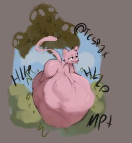 2025 ambiguous_anthro ambiguous_gender ambiguous_pred anthro anthro_pred arched_back ass ass_up belly belly_squish big_belly big_butt biped black_text blep bloated blurred_background bodily_noises calling_for_help cheek_tuft closed_smile cloud cloud_emanata cross-eyed day digestion digital_media_(artwork) digital_painting_(artwork) ears_up emanata english_description english_text eye_roll facial_tuft fart fart_cloud fart_fetish fatal_vore felid feline floating full-length_portrait fully_inside fur generation_1_pokemon glistening glistening_belly glistening_body glistening_butt green_fart_cloud green_text half-closed_eyes hand_on_belly hand_on_own_belly hanging_belly head_tuft hi_res huge_belly hyper hyper_belly imminent_death leg_on_belly legendary_pokemon light lighting looking_pleasured mammal mew_(pokemon) midair monotone_arms monotone_belly monotone_body monotone_butt monotone_face monotone_fur monotone_legs monotone_tail motion_lines mouth_closed mph! muffled multiple_prey narrowed_eyes nature nature_background nintendo nude_ambiguous nude_anthro outside painting_(artwork) pink_arms pink_belly pink_body pink_butt pink_ears pink_face pink_fur pink_legs pink_tail pink_tongue pink_tuft plant pointy_ears pokemon pokemon_(species) portrait prick_ears raised_tail rumbling_stomach same_size_vore shaded shrub side_view signature skull_in_fart_cloud skull_symbol sky smile soft_shading soft_vore solo sound_effects squish stomach_bulge tail tcsrjx text thick_thighs tongue tongue_out tuft twitter_handle unseen_prey unwilling_prey vore vore_belly vowelless vowelless_vocalization wide_hips