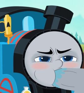 2boys accurate_art_style animate_inanimate anthro blowjob blush brake_cussy cartoonito cheek_bulge edit fellatio locomotive male oral oral_penetration penis saliva saliva_trail self_upload thomas_and_friends thomas_and_friends_all_engines_go thomas_the_tank_engine train unseen_character unseen_male_face what young