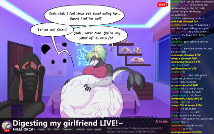 female oral_vore rica431 shark shark_girl tagme vore